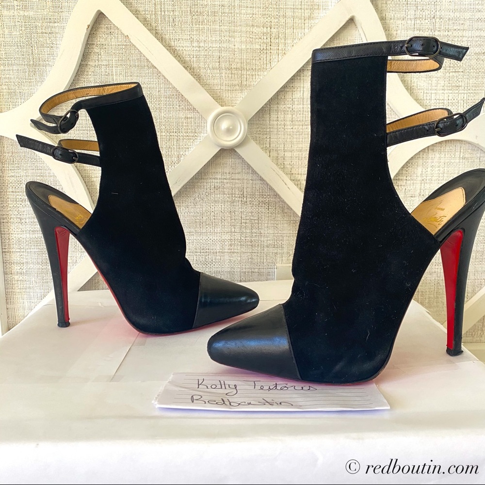 ❣️SOLD Louboutin Lynn 120 backless ankle boots - Picture 2 of 8